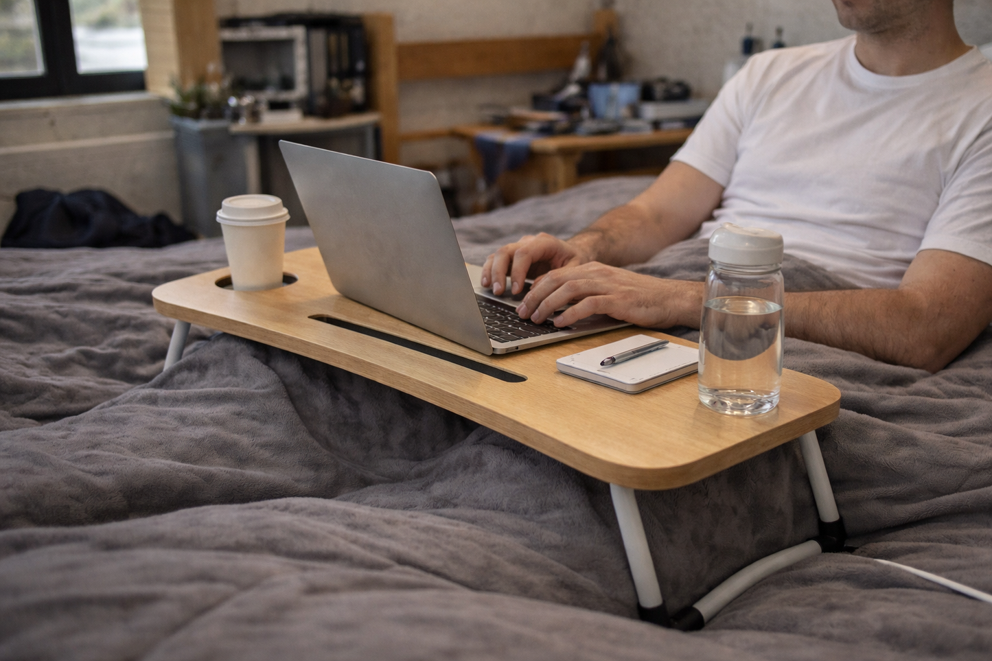 DormDesk™ – Portable Bed Desk for Studying & Laptop Use
